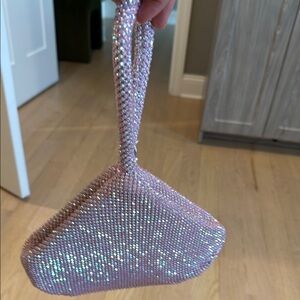 Jessica McClintock Pink Iridescent Wristlet